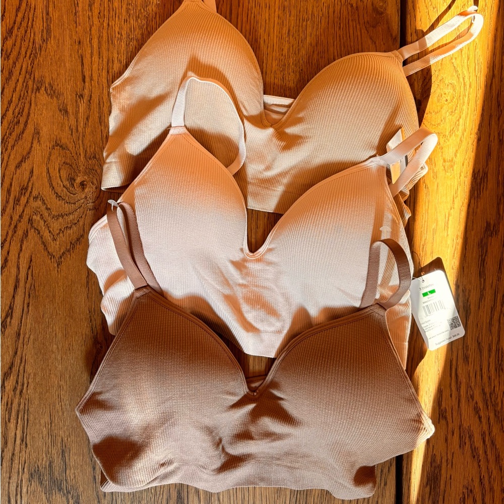 Cream and Brown Cup Bras Intimates & Sleepwear